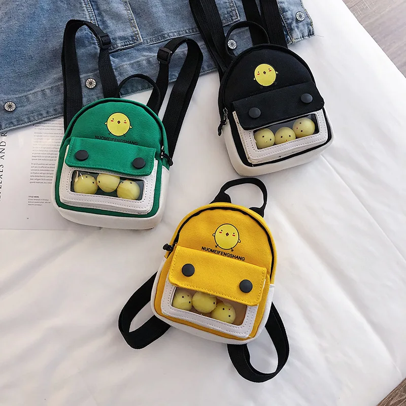 

Fashion School Backpack Women 2020 College Girls Cute Cartoon Small Yellow Shoulder Bags Students Backpacks Mochila Mujer