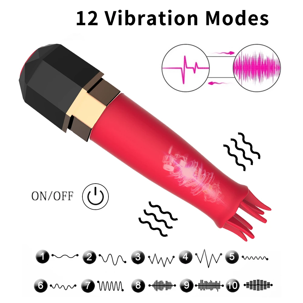 Mini Bullet Lipstick Vibrator Sex Toys For Women Clitoris Vibrators G Spot Nipple Massager 12 Speeds USB Charging Vibrator