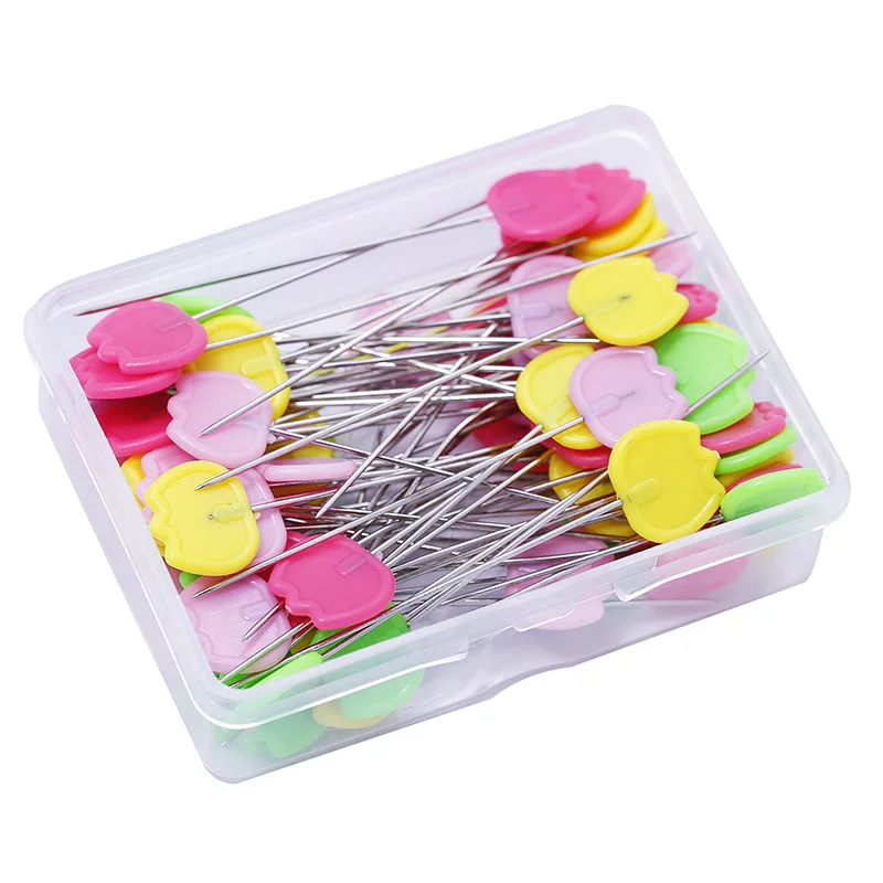 50pcs/box Dressmaking Pins Embroidery Patchwork Pins DIY Handmade Sewing Patchwork Pins Big Head Pins Sewing Tool Needle Arts 50pcs/box Dressmaking Pins Embroidery Patchwork Pins DIY Handmade Sewing Patchwork Pins Big Head Pins Sewing Tool Needle Arts