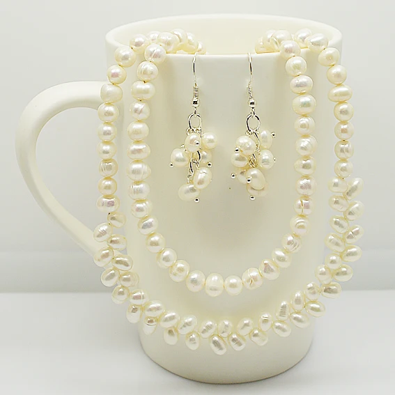 Genuine White Freshwater Pearl Necklace 