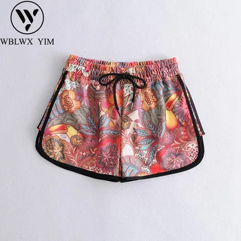 

Summer Bohemia Shorts Women Fashion Floral print High waist Shorts Female Casual Loose Elastic waist Wide leg Shorts