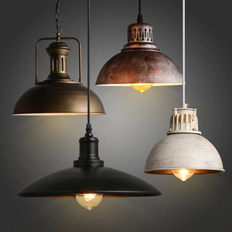 Винтажный lustre rustico Кофейня Бар кухня Остров люстра E27 Эдисон подвесной светильник