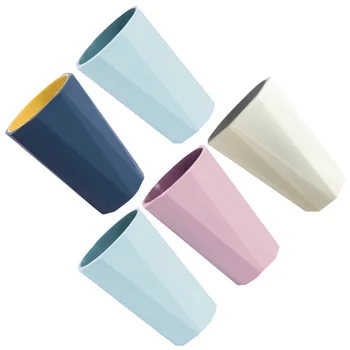 

5Pcs Toothbrush Cup Creative Toothbrush Mug Fashion Wash Cup Water Storage Cup for Home(Color Mixing)