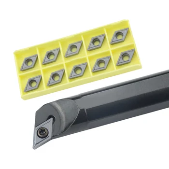 

1pc S16Q-SDQCR11 S20R-SDQCR11 S25S-SDQCR11 Internal Turning Tool Holder DCMT Carbide Inserts Lathe Bar CNC Cutting Tools Set