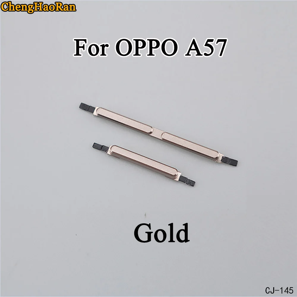 A57-Gold ChengHaoRan 1 шт. для OPPO A57 A59 набор боковых кнопок Кнопка питания+ переключатель громкости набор деталей - Цвет: A57-Gold
