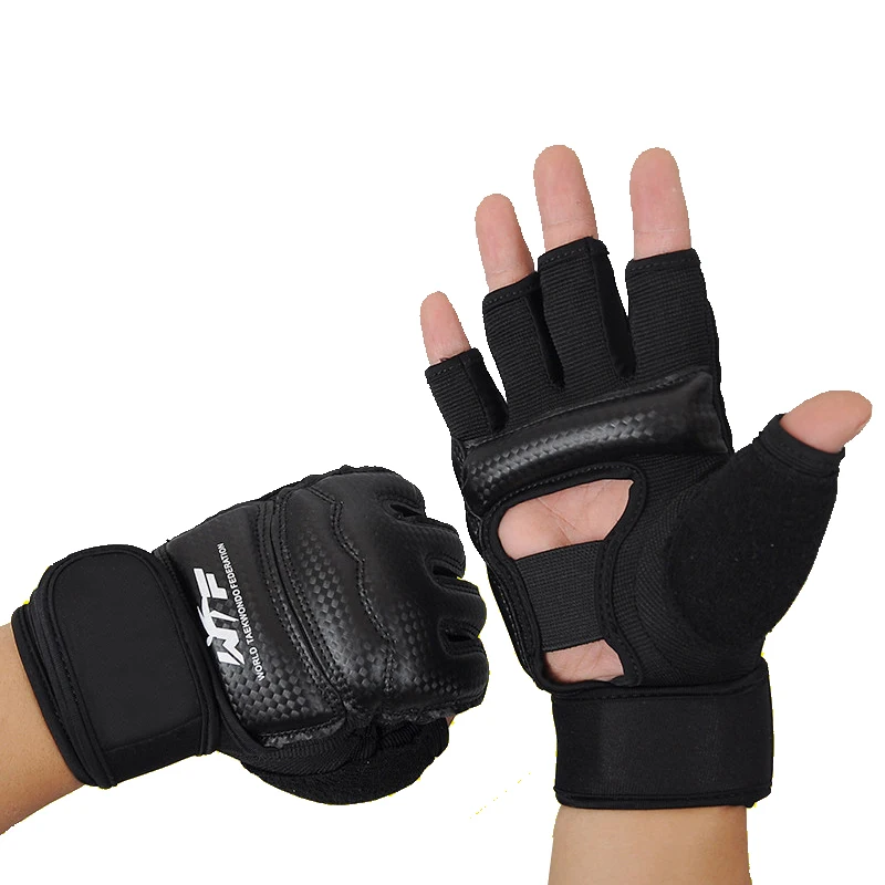 Kids Children Half Finger Boxing Gloves Mitts Sanda Karate Taekwondo ProtectorFA 