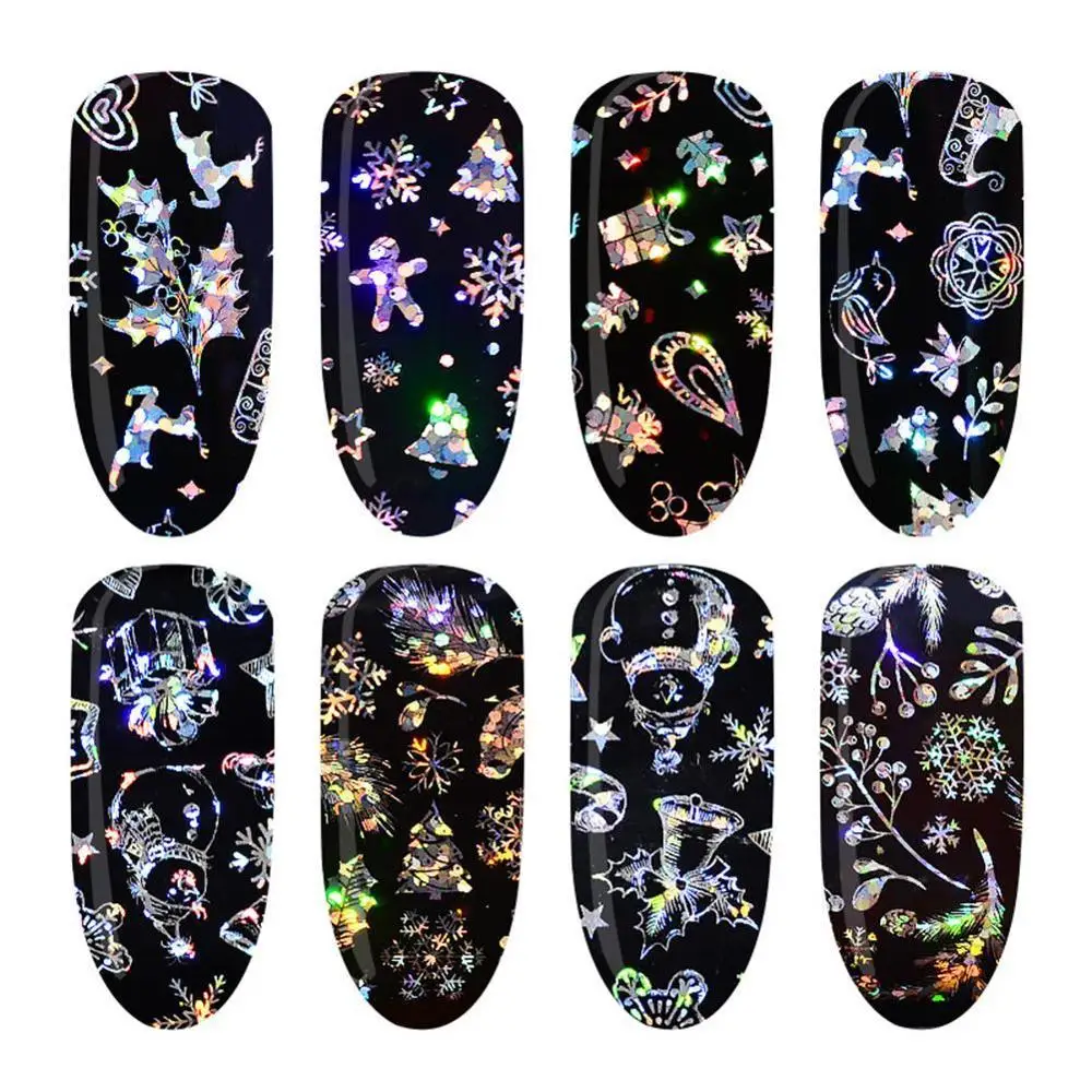 4psc Nail Art Kerstster стикер для ногтей 3d красота Рождество водонепроницаемый длительный экологический