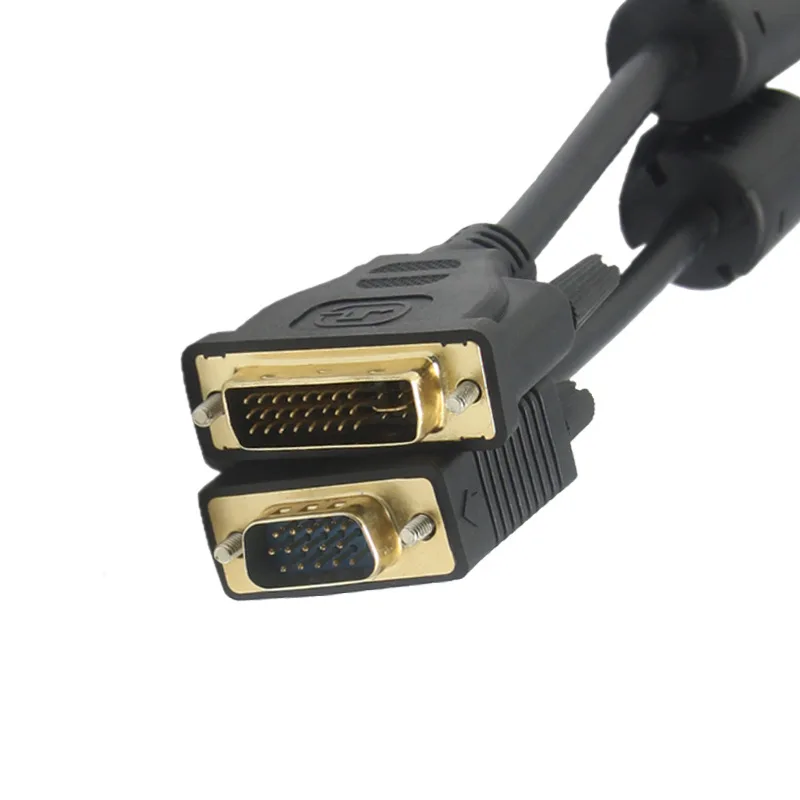 DVI 24+ 5 В VGA кабель адаптер DVI штекер в VGA Мужской конвертер Цифровой видеокабель DVI VGA кабель ПК монитор HDTV проектор