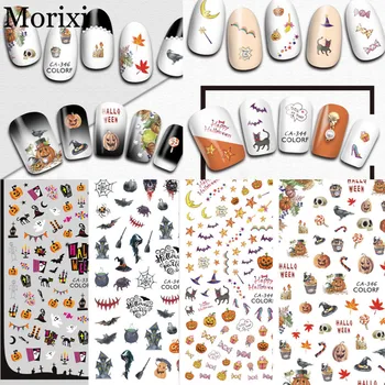 

Morixi nail art sticker for Halloween party beauty and manicure decoration for kids long lasting slider self glue decals WG036