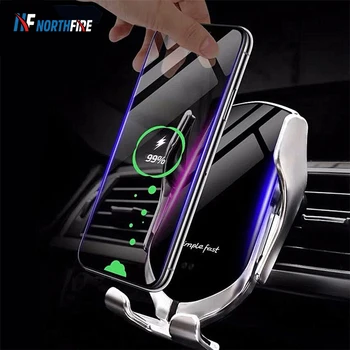 

Air Vent Mount Car Phone Holder 10W Wireless Car Charger For iPhone Infrared Sensor GPS Automatic Clamping Car Wireless Charger
