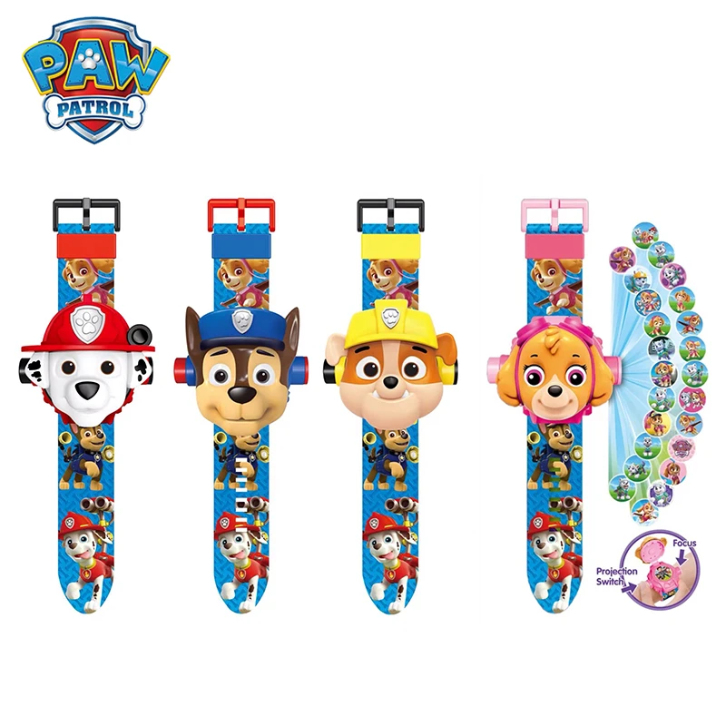 Paw Patrol digital de de la Patrulla Canina, juguete para niños, ideal para regalo de cumpleaños, proyecta imágenes de los la Patrulla Canina, Chase, Marshall, Skye y Rubble| | -