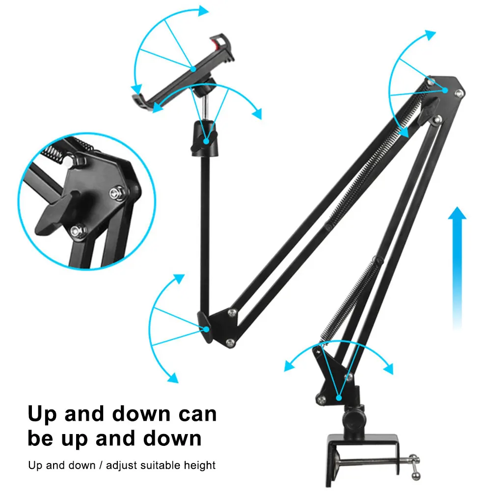 Photo Tripod Camera Tripod Table Stand with 10'' Dimmable Ring Fill Light Aluminum Control for Youtube Live Photo Studio Video