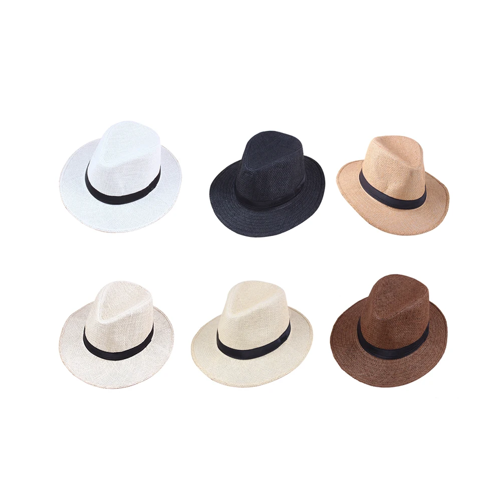 

Summer and autumn straw hats Monofilament grass flat along the denim outdoor visor men's big hats Knight cap