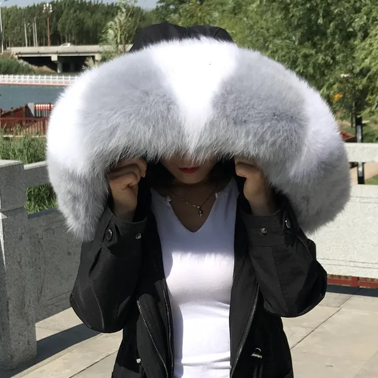 Зимняя Новинка, воротник из лисьего меха, модный Удобный шарф из меха, цвет, большой меховой воротник, пальто, воротник для мужчин и женщин, шаль