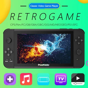

Powkiddy X2 7 inch IPS Screen Handheld Game Console 2000 Games Ultra-thin Console Gaming Gamepad Dual Joystick Portable Gamepad