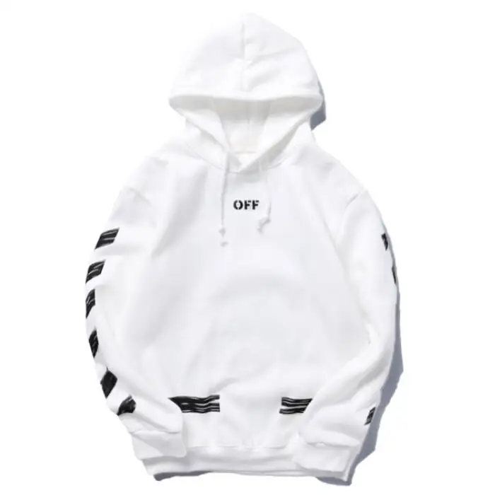 Off-White OW косая полоска граффити стрелы мужские парные модели Осень Зима хлопок Повседневная Свободная Толстовка с капюшоном куртка