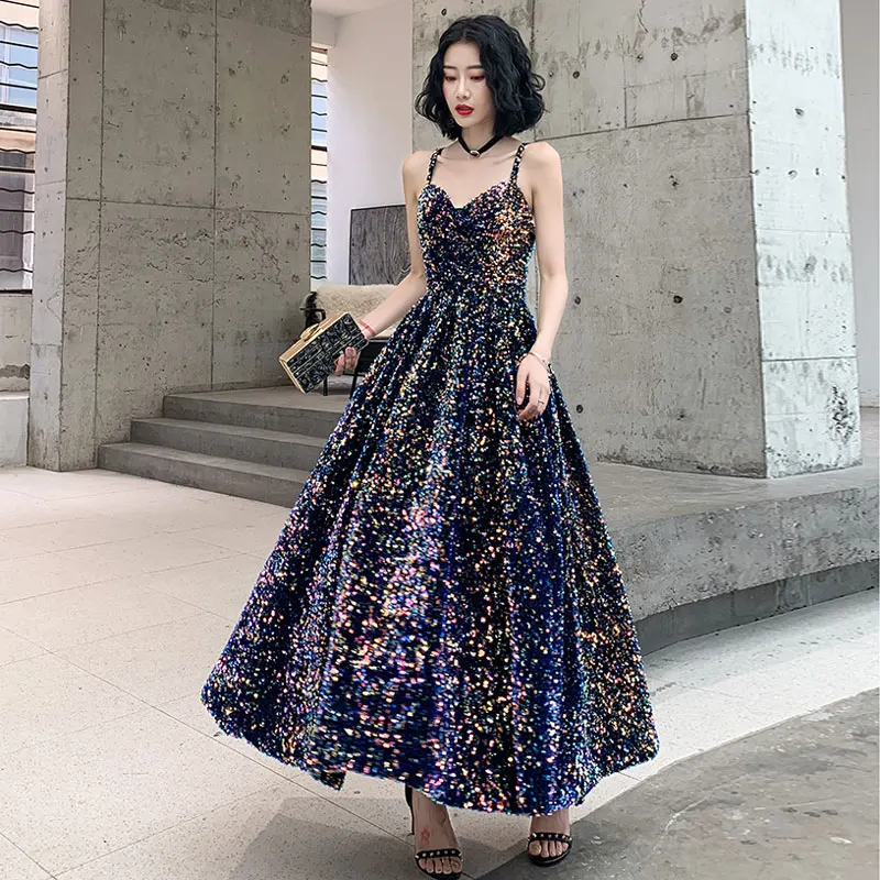 Вечерние платья для выпускного вечера с отделкой бисером и блестками; vestido de noiva sereia; платье; robe de soiree vestido novia - Цвет: photo color