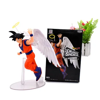 

Anime Dragon Ball Super Saiyan Angel Son Goku Kakarotto With Wings PVC DragonBall Action Figure Toy Model Doll 16 cm