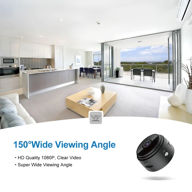 Vikewe WiFi мини камера 1080P HD Беспроводная IP P2P камера Маленькая мини камера ночного видения домашняя камера безопасности для iPhone Android