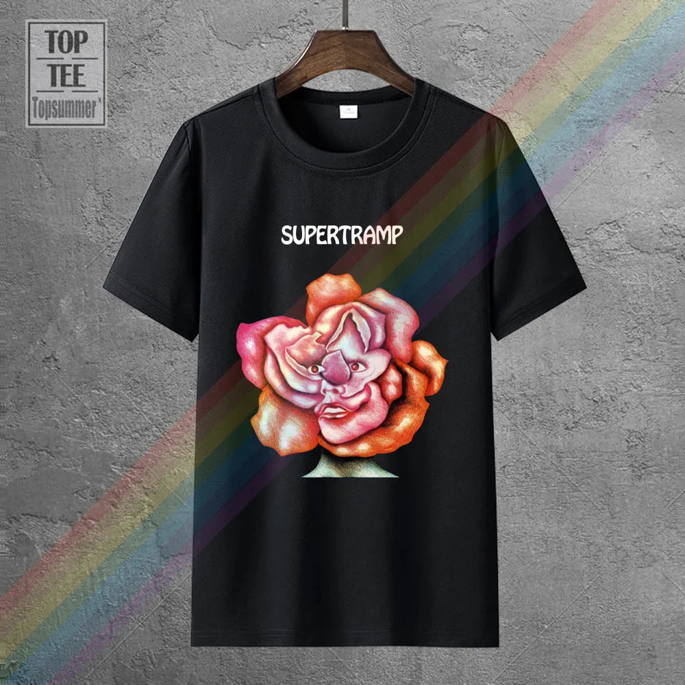 Футболка с надписью The English Rock Supertramp, Черная Мужская футболка большого размера S Xxxl, Новинка лета 2018