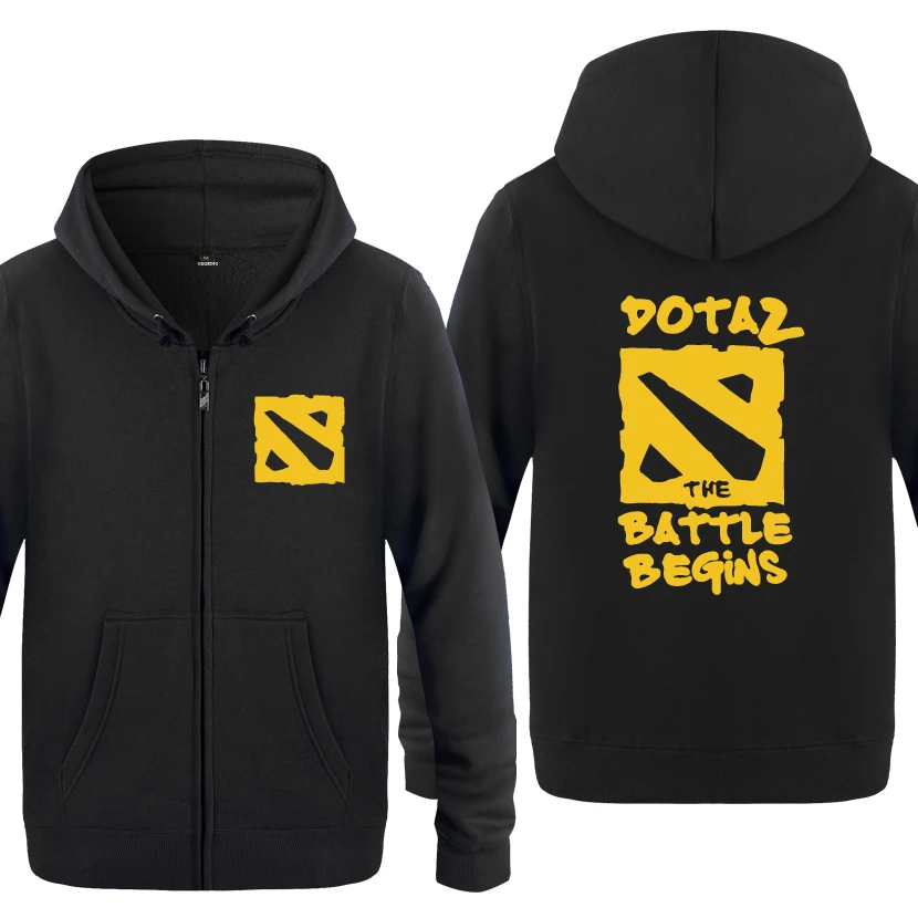 Битва начинается Dota Dota2 игровые худи мужские мужские флисовые кардиганы на молнии толстовки с капюшоном - Цвет: HEY HUAT