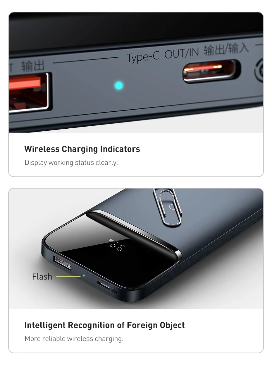 best portable power bank Baseus Magnetic Wireless Power Bank 10000mAh USBC PD 20W Fast Charger External Battery Powerbank For iPhone 12 13 Pro Max Xiaomi magnetic wireless power bank