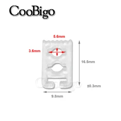 Tieless Flat Metal Buckle Shoelace Accessories - Pack of 8 (Plastic Transparent)