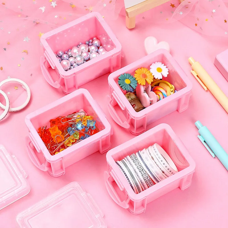 

Beauty Girl Gift Mini Portable Lovely Girl Heart Pink Pink Cosmetic Storage Boxes Make Up Container Bag Case Jewelry Storage Box