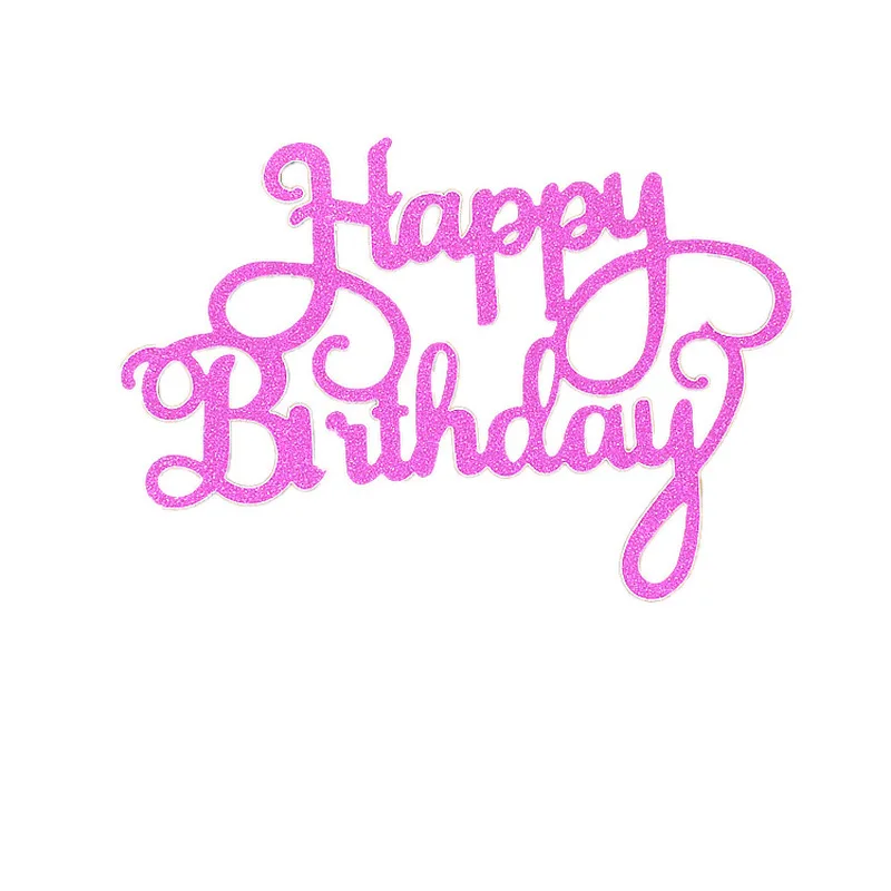 5 шт. топперы для торта бумажные блестки с днем рождения баннер для кекса Топпер обертка для выпечки чашки День рождения Свадебные украшения