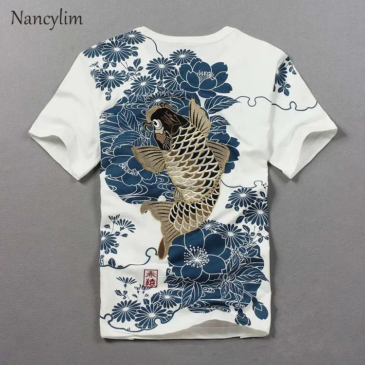 Plus Size T-shrt for Woman and Man Embroidered T-shirt Men's Harajuku Short-Sleeve Tattoo Tshirt T Shirts Cotton Blusa Top | Мужская