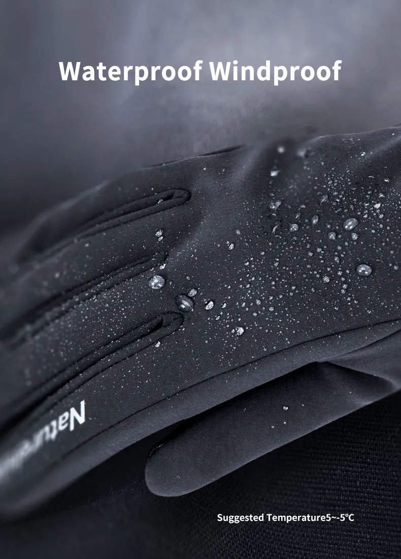 Naturehike Зимние перчатки для велоспорта с сенсорным экраном велосипедные перчатки для спорта на открытом воздухе противоскользящие ветрозащитные перчатки для катания на лыжах полный палец