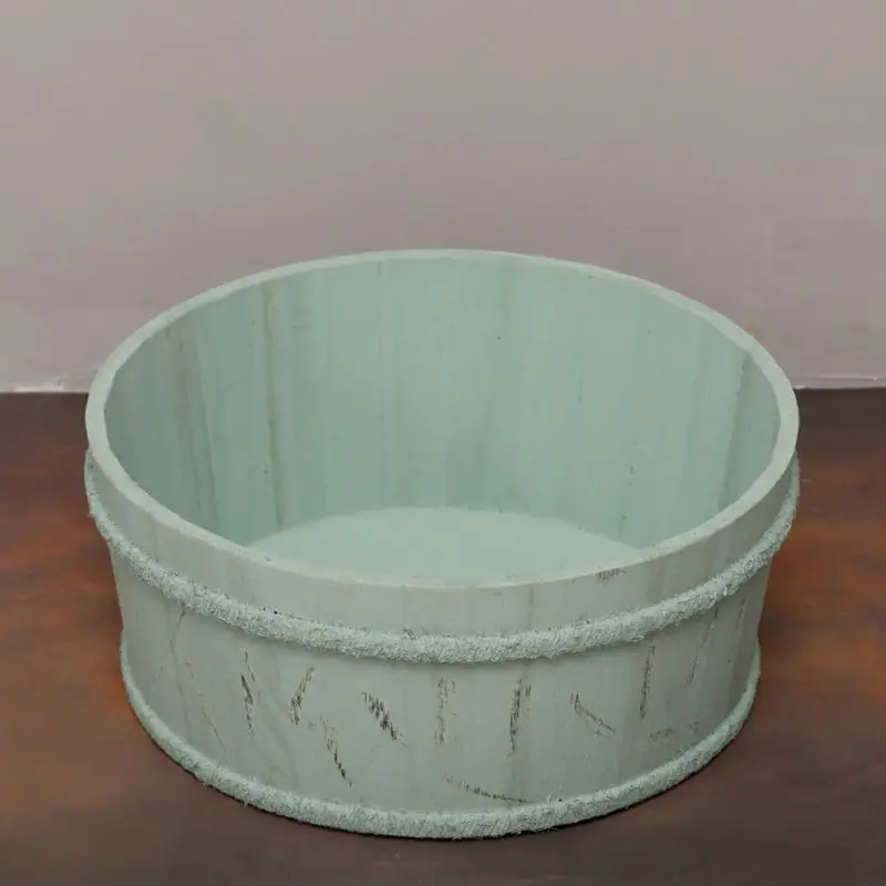 

Newborn Photography Props Wooden Basin Full Moon Infants Baby Pose Shooting Prop X5XE