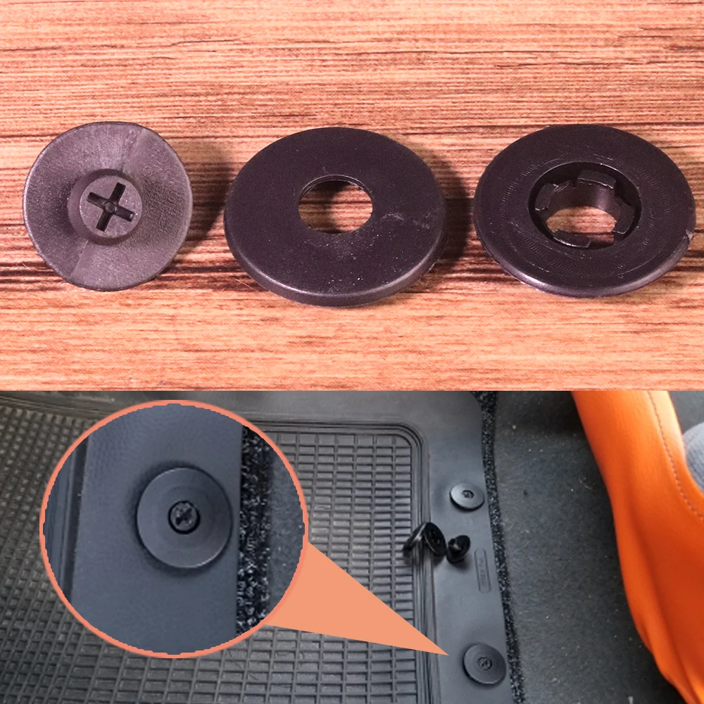 10 Sets Car Black Plastic Carpet Mat Clips Floor Holder Fixing Clamp Clip fit for VW Golf MK6 Passat Interior Accessories (1)