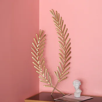 

Ins windWrought iron wheat wall ornaments Nordic light luxury living room wall decoration room wall hanging