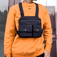 Новинка, Мужская нагрудная сумка, многофункциональная, потайной карман, модный ремень, жилет, хип-хоп, уличная одежда, нагрудные сумки для женщин, G189