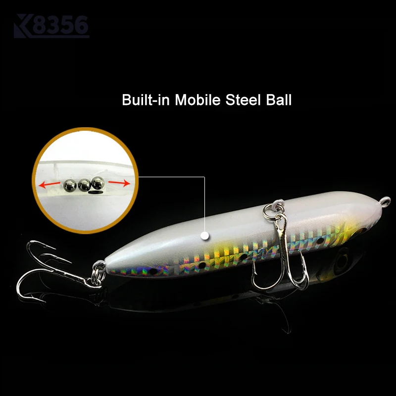 K8356 9,5 см 14 г карандашные рыболовные приманки ABS искусственные приманки 3D глаз тройной крючок Topwater плавающий воблер гольян жесткие рыболовные снасти