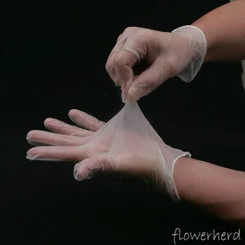 

20pcs Disposable Vinyl Gloves PVC Anti-static Food-grade Gloves Transparent Multifuction Food Cleaning Kitchen Accessories