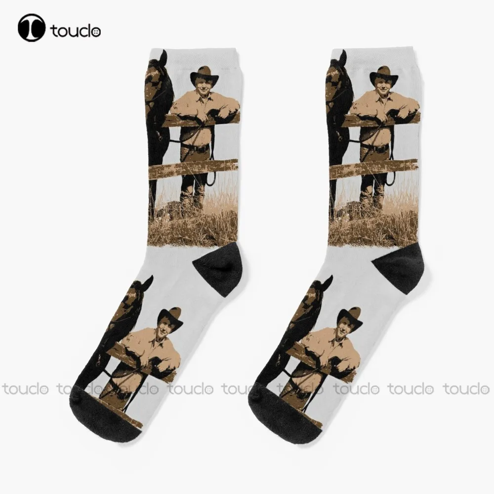 

Horse Cowboy Fence Socks Work Socks Thanksgiving Christmas New Year Gift Unisex Adult Teen Youth Socks Custom Hd High Quality