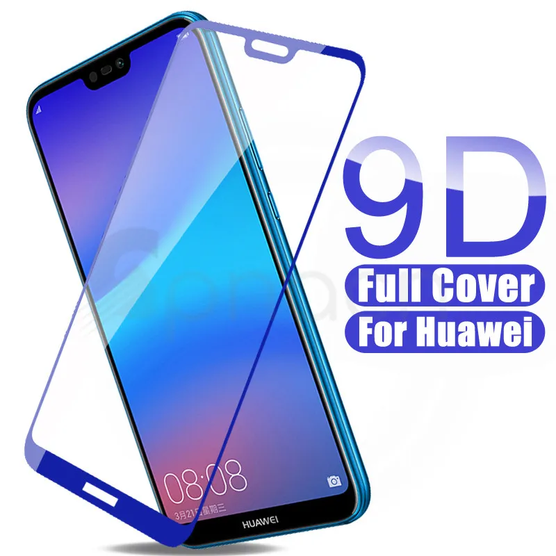 

9D Protective Glass on the For Huawei P20 Pro P10 P9 Lite Plus Tempered Screen Protector Huawei P Smart 2019 Z Glass Film Case