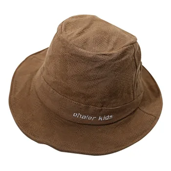

Casual Fashion Baby Letter Printing Cap Kids Toddler Solid Color Bucket Hat Children's Gift