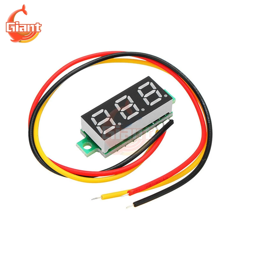 DC 0 V-100 V 0,28 дюймов светодиодный цифровой вольтметр измеритель напряжения детектор напряжения монитор тестер панель автомобиля 5V 12V 24V красный зеленый синий желтый