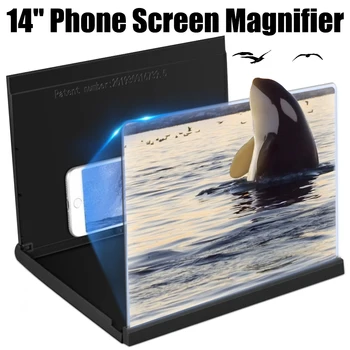 

14'' 3D Screen Magnifier Phone Screen HD Zoom Movie Acrylic Amplifier Foldable Cell Phone Screen Magnifier For All Mobile Phones
