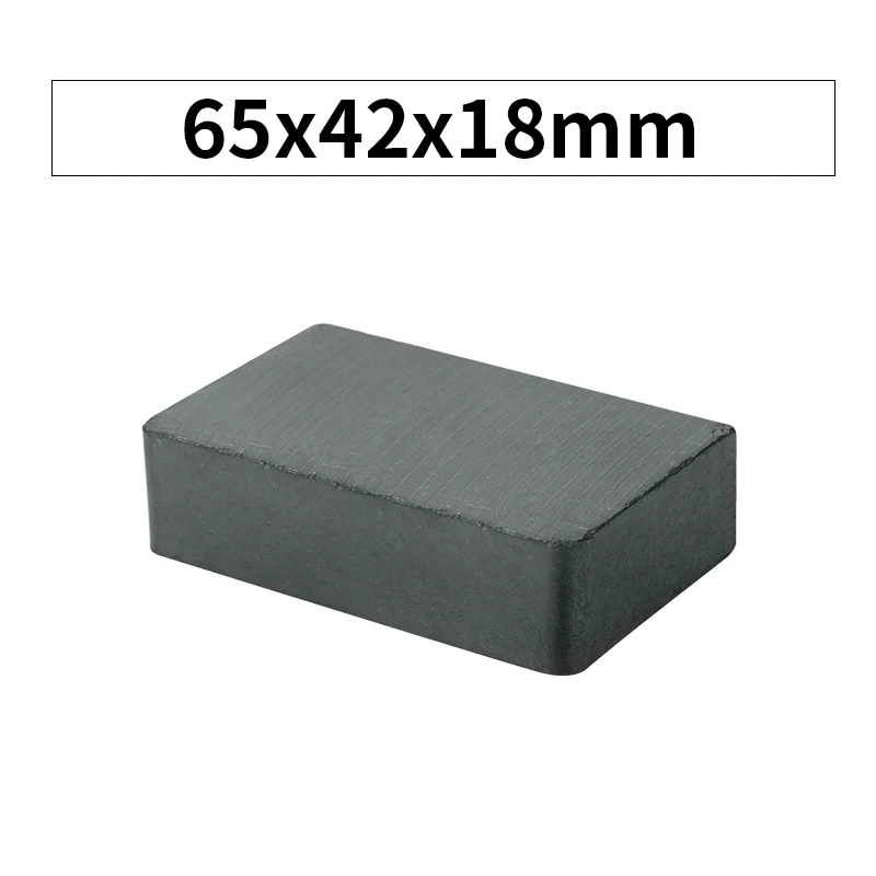 RKZCT 1 шт. практичный Черный Блок керамический магнит 65x42x18 мм постоянные