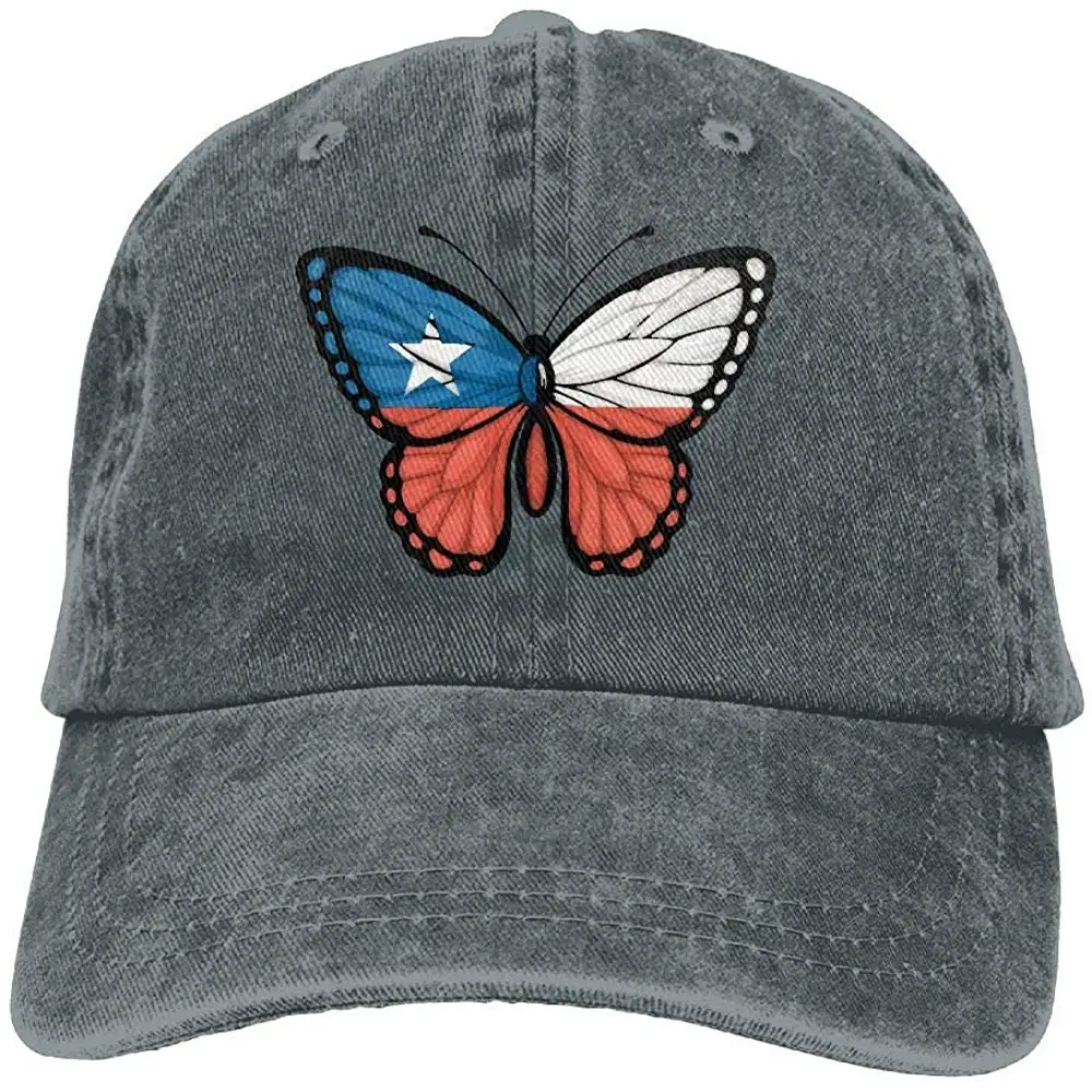 Чилийский Флаг бабочка унисекс Jeanet Спорт на открытом воздухе шляпа бейсбольная Кепка