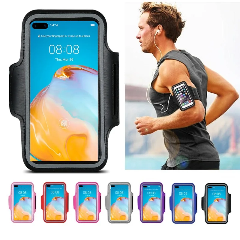 huawei silicone case Chạy Vòng Tay Thể Thao Ốp Lưng Điện Thoại Huawei P40 P30 P20 Pro Lite Danh Dự 10 20 10i Giao Phối 10 20 30 pro Lite Túi Điện Thoại Ốp Lưng Trên Tay waterproof case for huawei