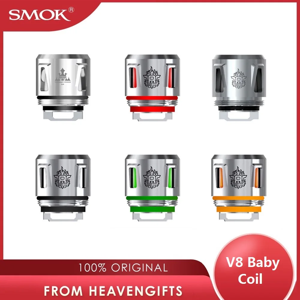 Оригинальный 10 шт. SMOK V8 катушка для головы ребенка Baby T6/Baby T8/Baby X4/Baby M2/Baby Q2 световая