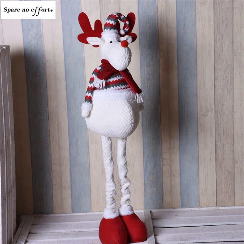 110 см Фигурки Navidad, Красные Рождественские елочные украшения, Рождественский Санта-Клаус, снеговик, лося, куклы, enfeite de natal, подарок на год
