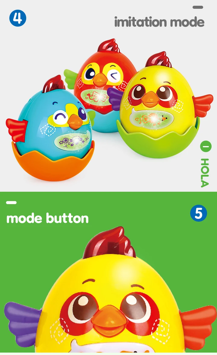 HOLA игрушки 3123 птицы домашние животные музыка электрическая птица Поющая птица игрушки с музыкой/Рождественский подарок для детей случайный цвет