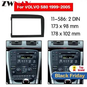 

Car DVD Player frame For 1999-2005 VOLVO S80 2DIN Auto AC Black LHD RHD Auto Radio Multimedia NAVI fascia