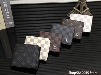 

Luxury Louis Vuitton LV- Men Women Wallets Fashion Long Leather Top Quality Card Holder Classic Female Purse Brand Wallet L17